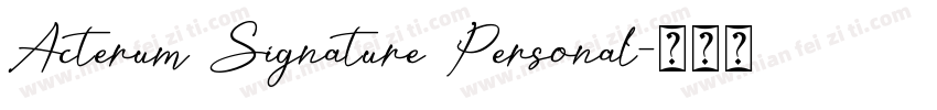 Acterum Signature Personal字体转换